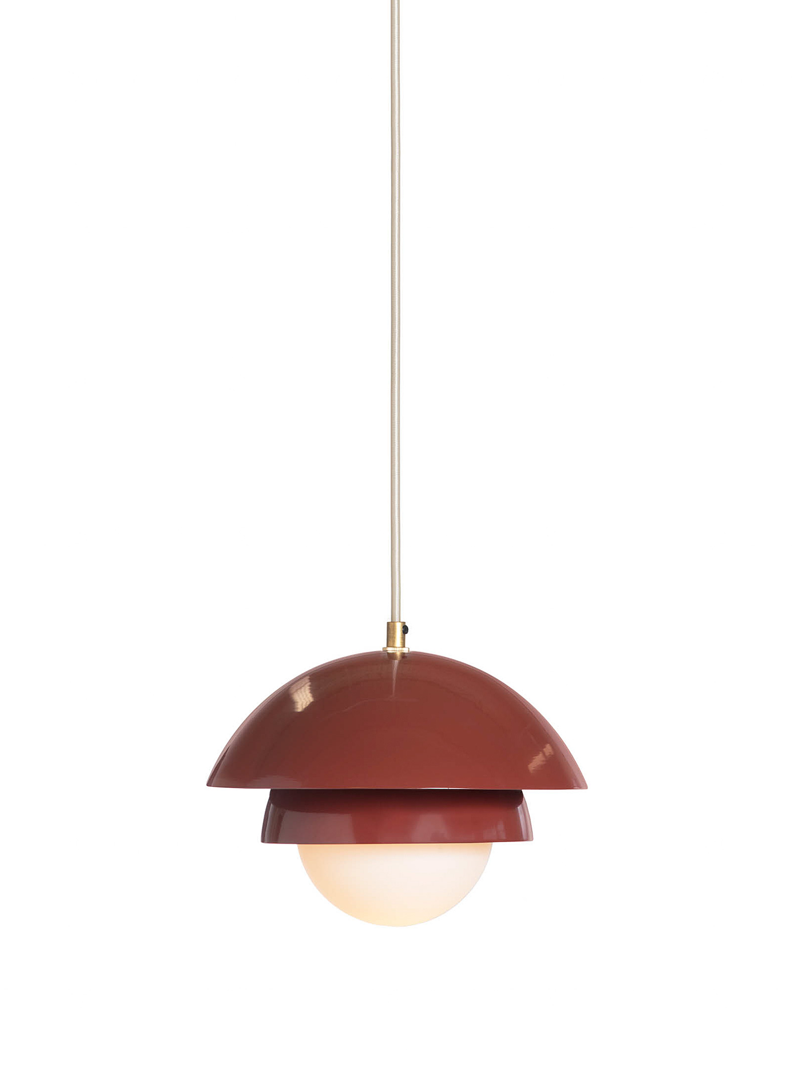 Luminaire Authentik Finlandaise Hanging Lamp In Ruby Red