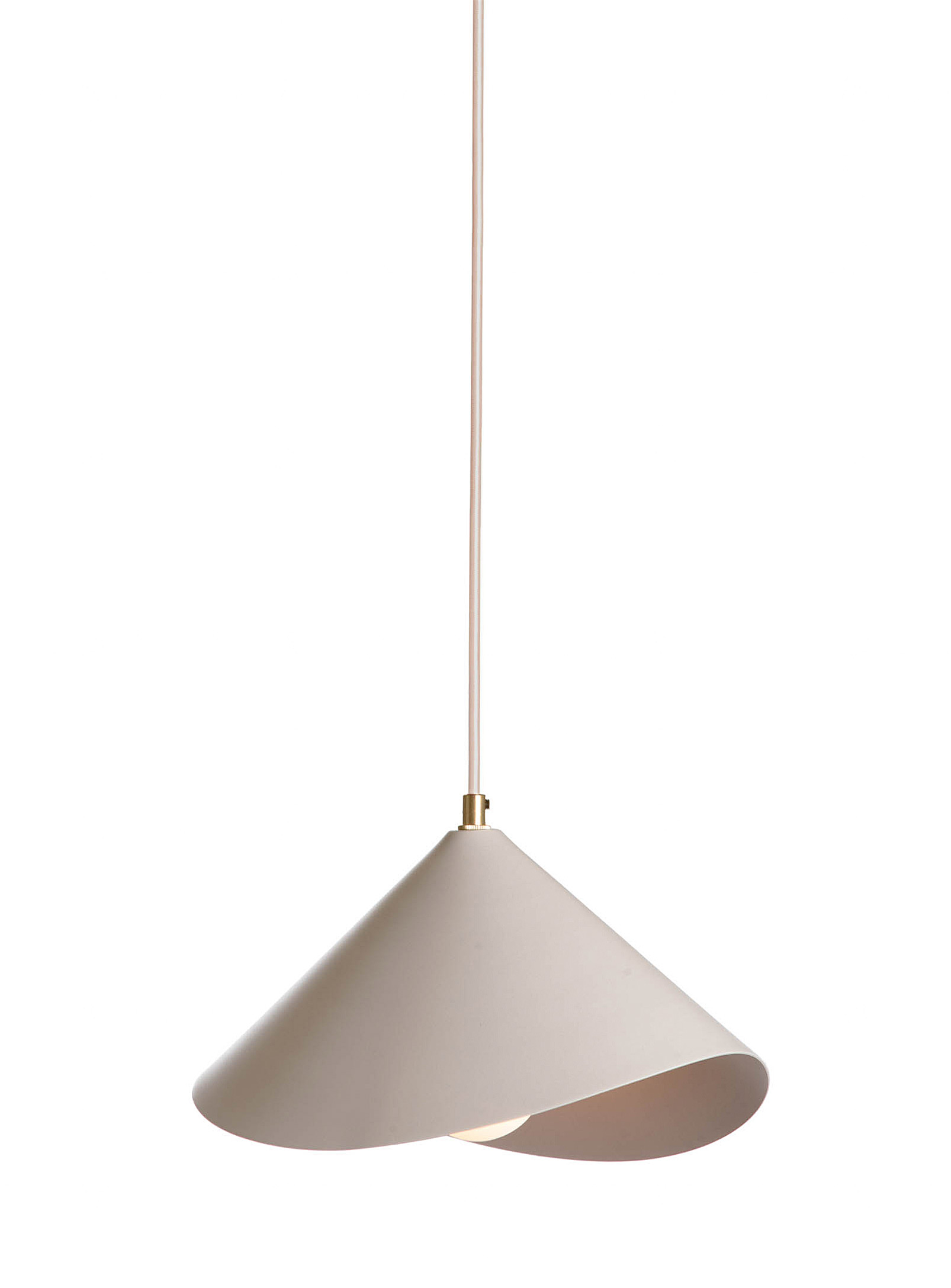 Luminaire Authentik Large Lotus Hanging Lamp In Ecru/linen