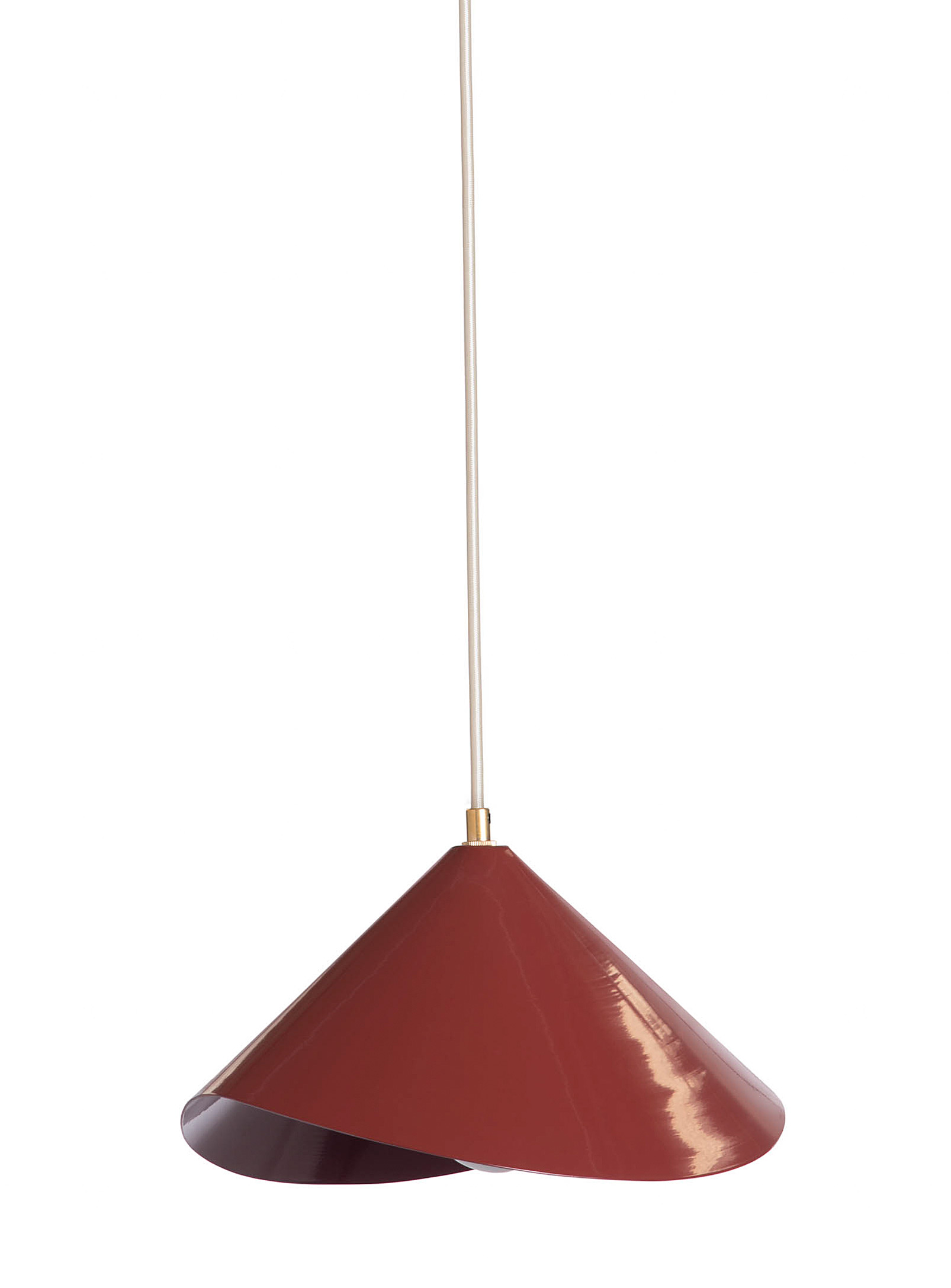 Luminaire Authentik Large Lotus Hanging Lamp In Ruby Red