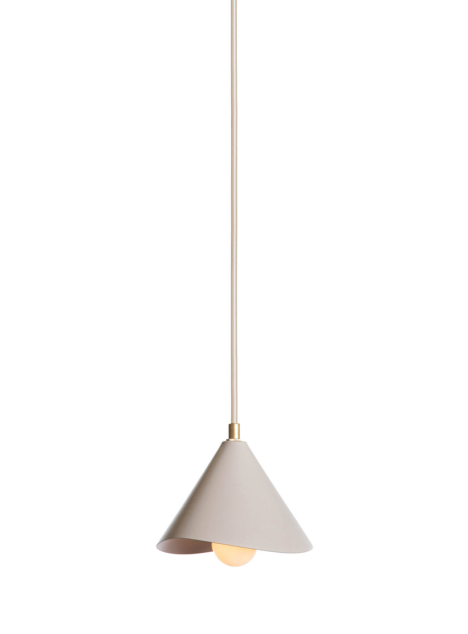 Luminaire Authentik Lotus Hanging Lamp In Ecru/linen