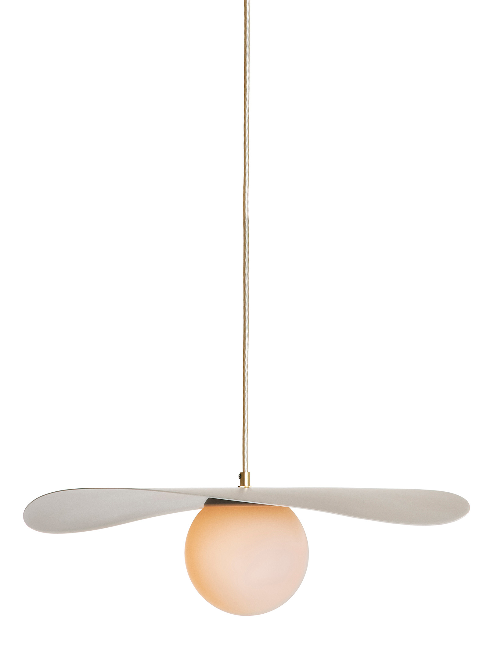 Luminaire Authentik Sopal Large Hanging Lamp In Ecru/linen