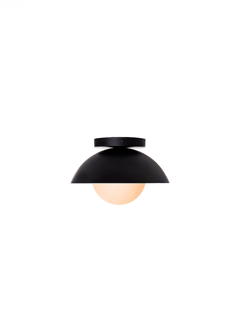 Danoise interior and exterior matte black light fixture 24 cm in diameter product image (primary)