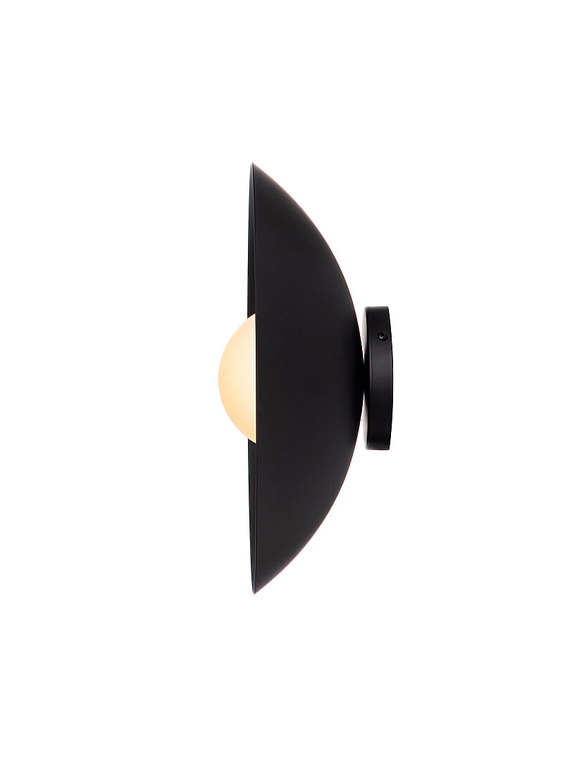 Danoise interior and exterior matte black light fixture 38 cm in diameter product image 2