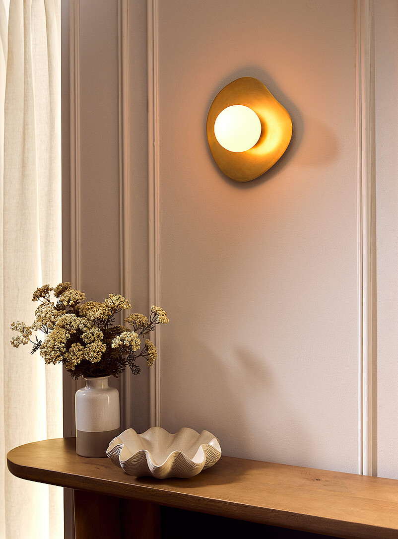 Nopal brass asymmetrical light fixture product image 2