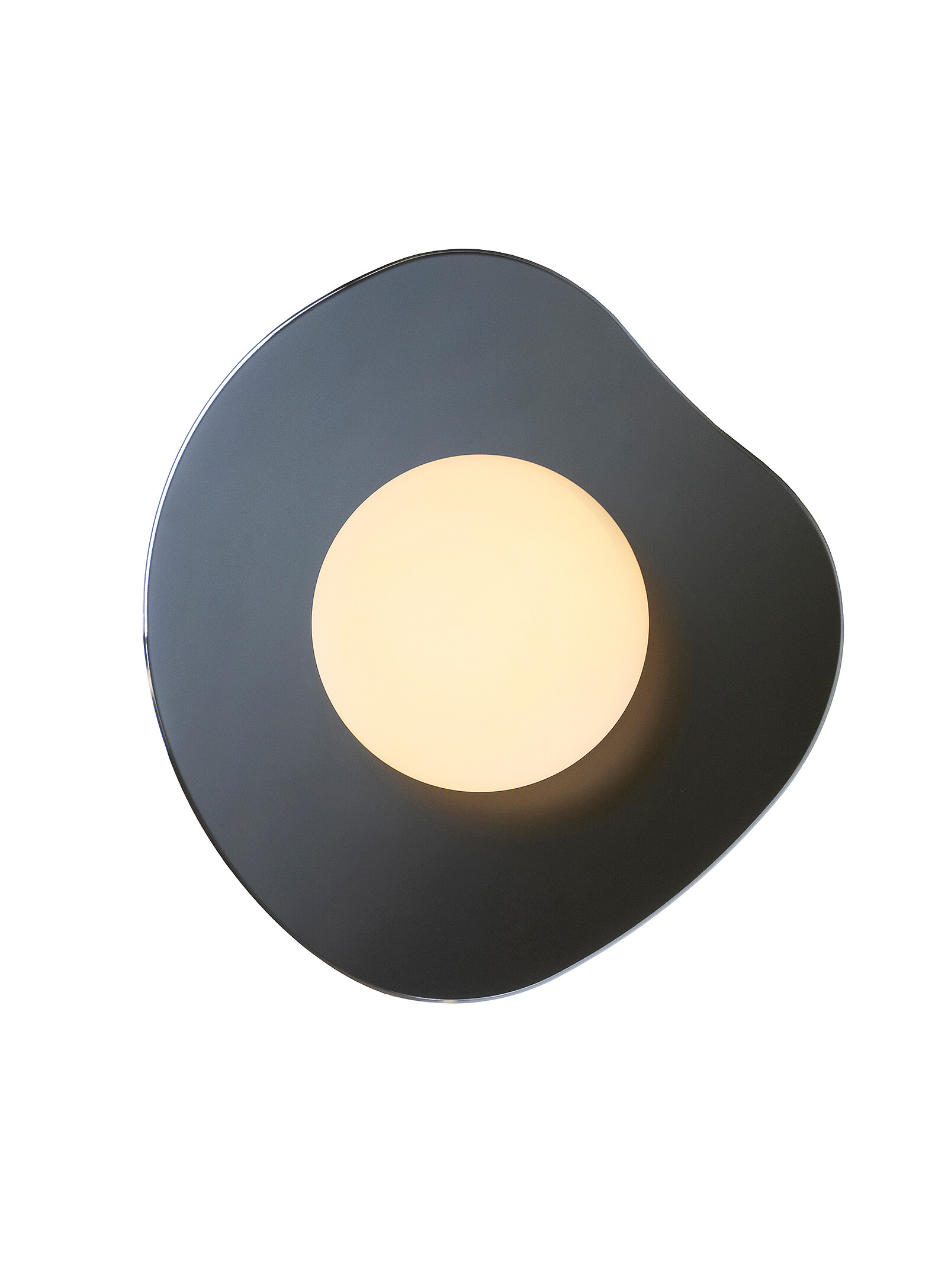 LUMINAIRE AUTHENTIK NOPAL FROSTED CHROME ASYMMETRICAL LIGHT FIXTURE