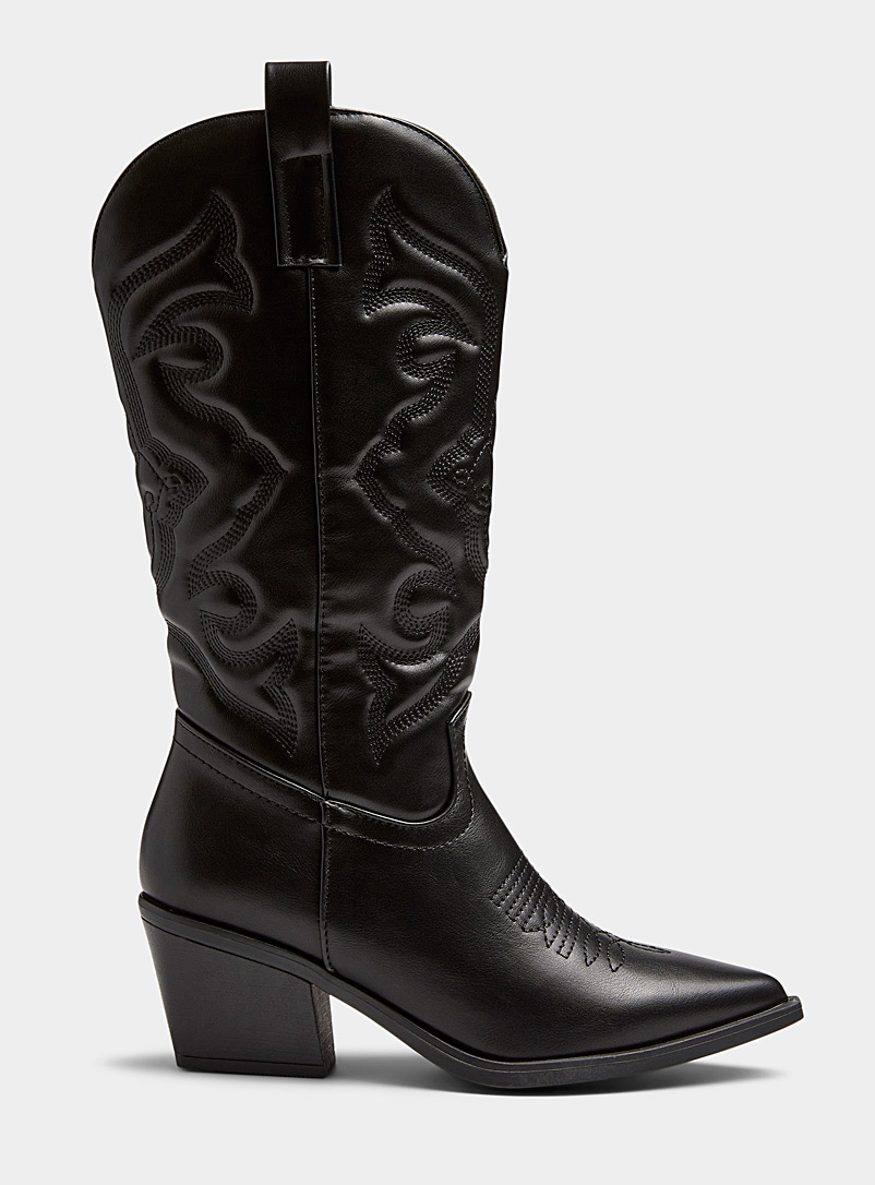 Simons Black Monochrome Western boots Women for women