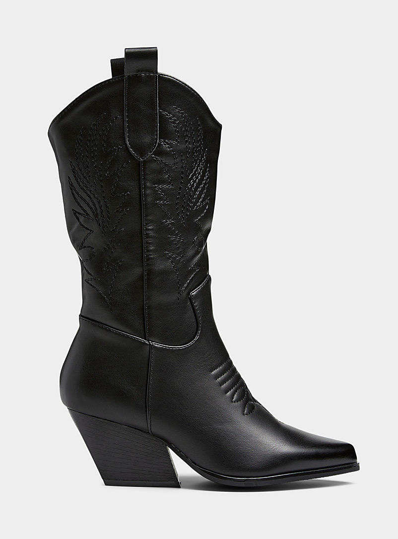 Simons Black Western boots for women