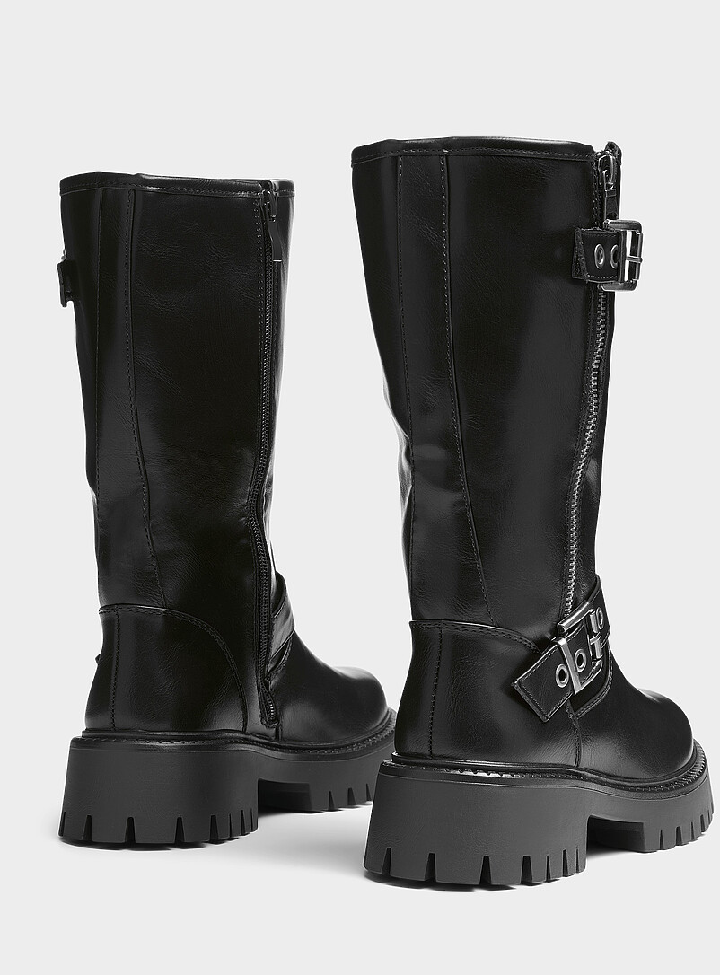 Faux-leather biker boots Women product image 2