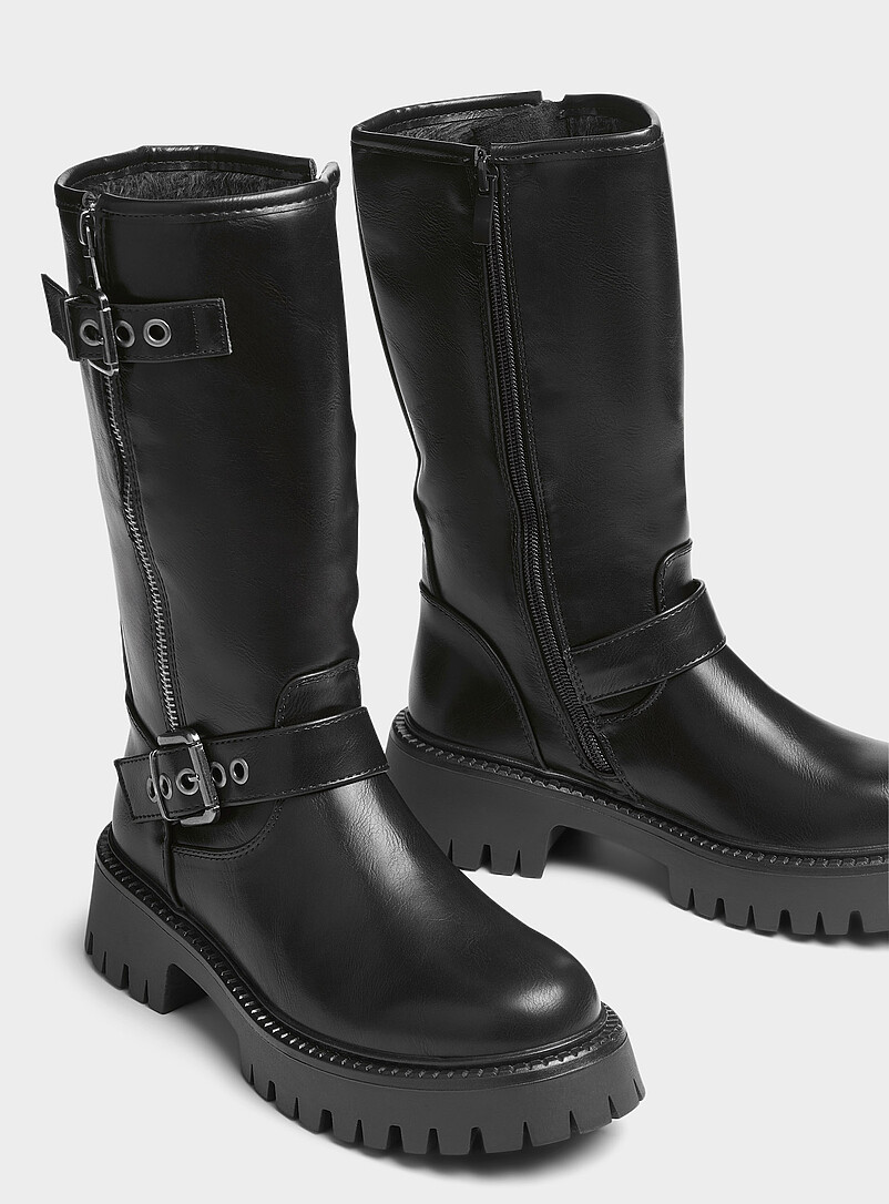Faux-leather biker boots Women product image 3