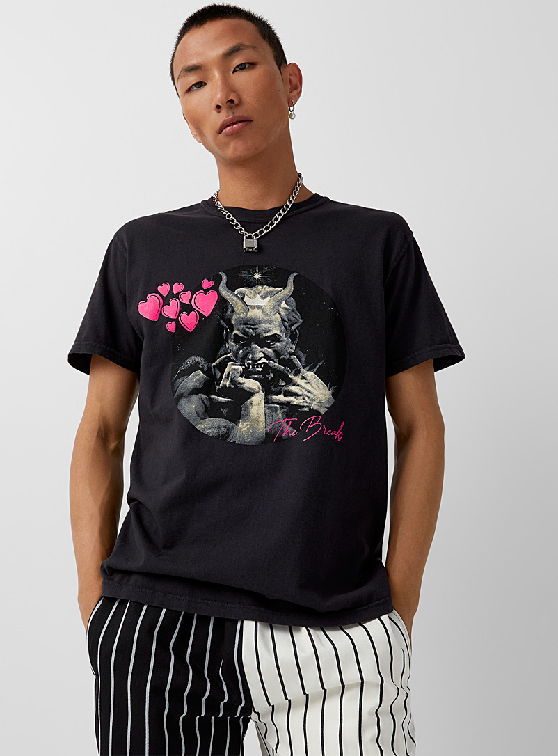 Djab: Le t-shirt ample Love, The Breaks Noir pour homme