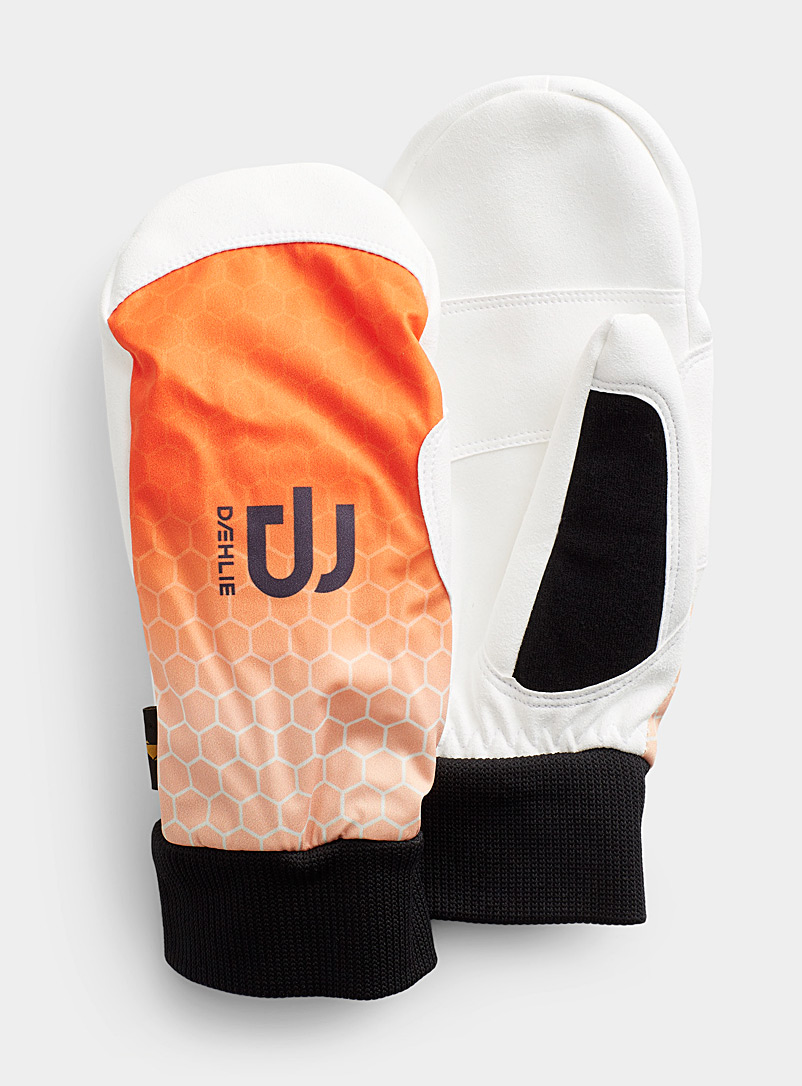 Bjorn Daehlie Orange Race Warm soft shell mittens for women