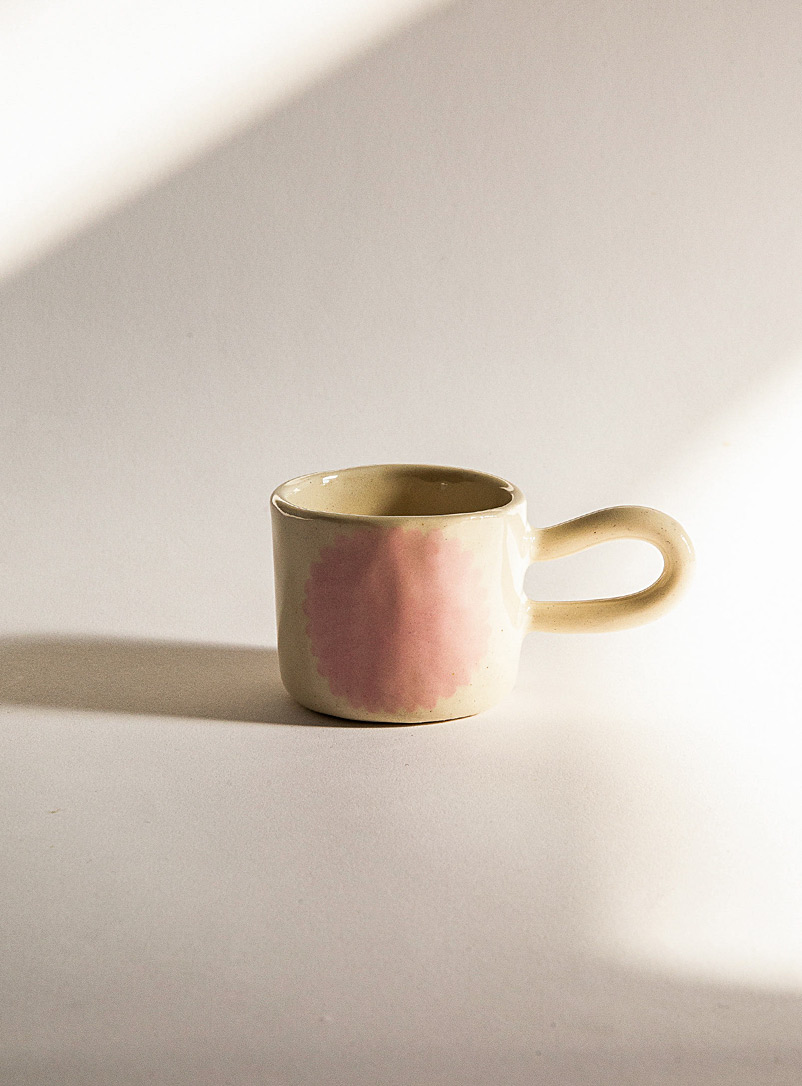 DAYS EYE Pink Colourful stain square espresso cup