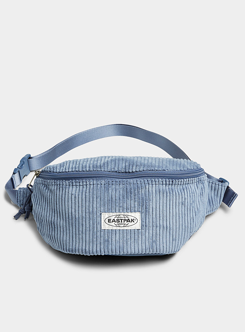 EASTPAK: Le sac de taille velours côtelé Springer Bleu foncé pour femme
