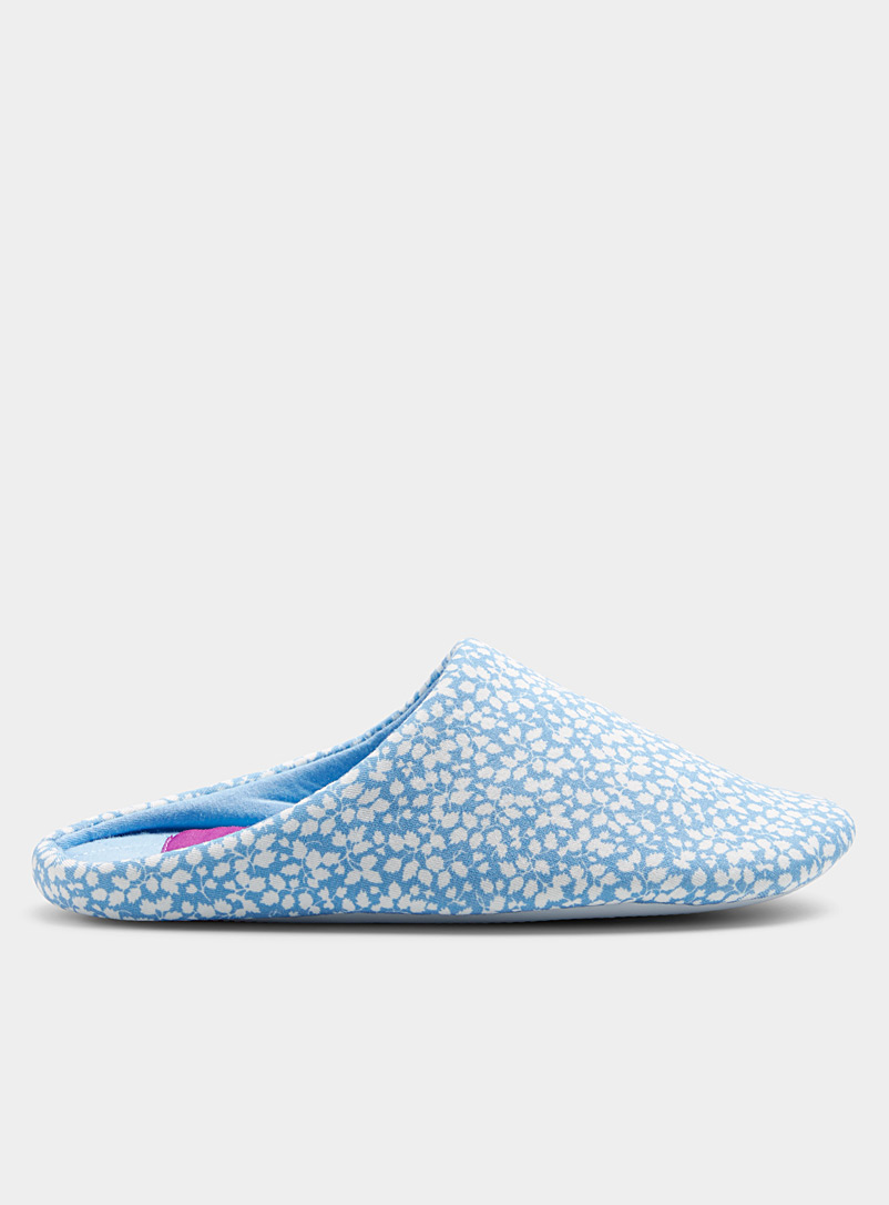 Miiyu Patterned Blue Liberty print mule slipper for women