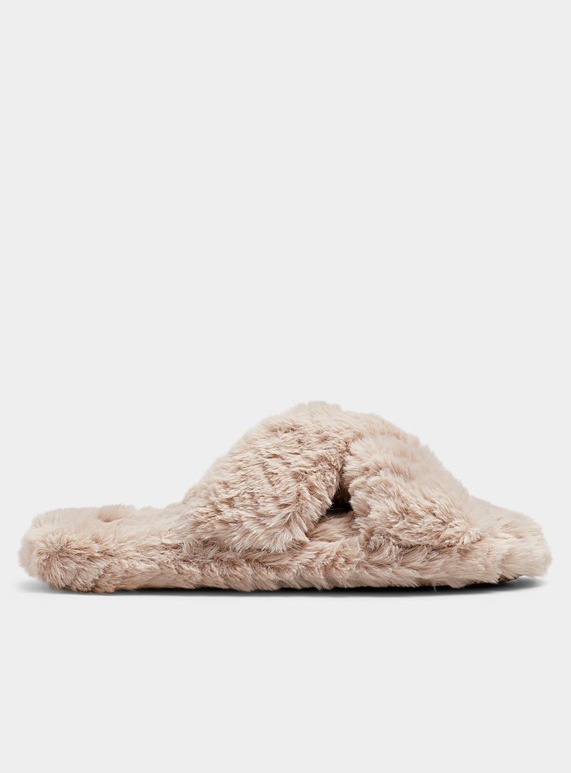 Miiyu Fawn Crossed-strap slippers for women