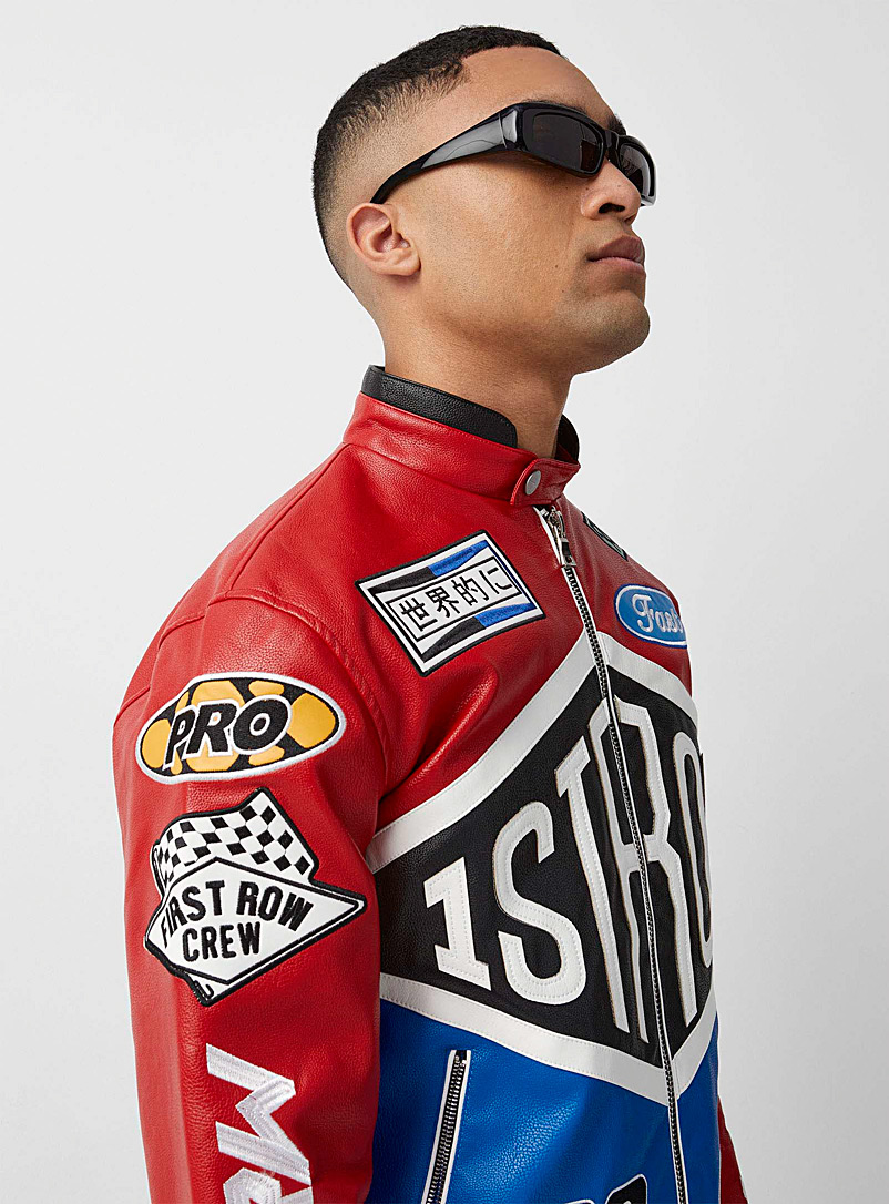 Racing multi-patch jacket | First Row | Shop Men's Jackets & Vests