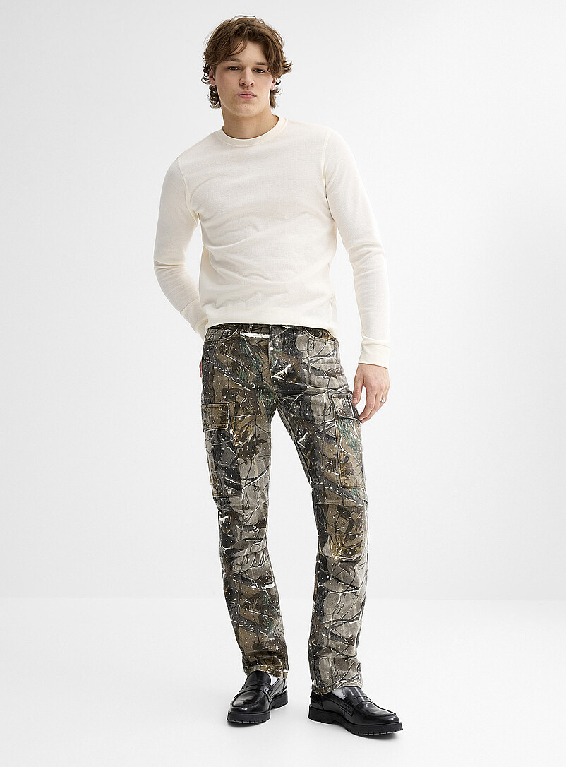 Rhinestone camo cargo pant | First Row | Shop Men's Skinny Pants