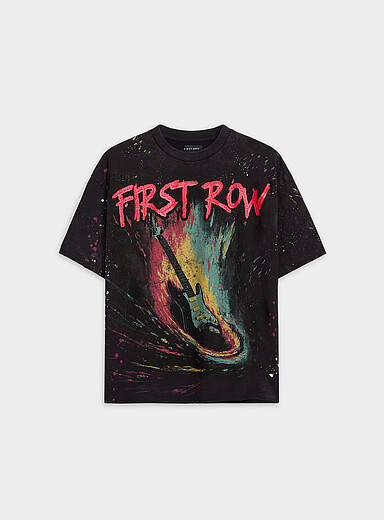 Le t-shirt effet us&eacute; concert rock <b>Coupe carr&eacute;e</b>