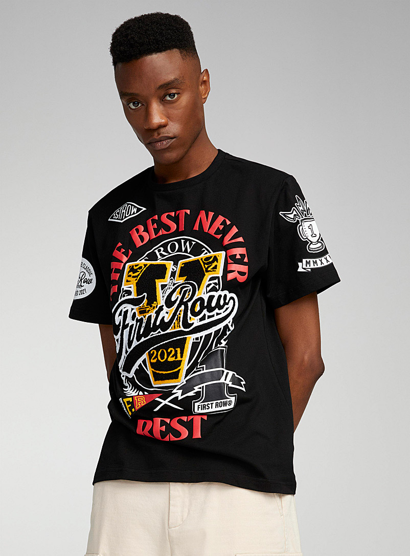 First Row Black The Best Never Rest T-shirt for men