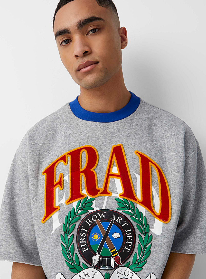 Djab Grey FRAD short-sleeve sweatshirt for men