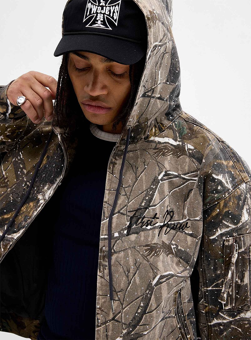 Studded camouflage jacket product image 2