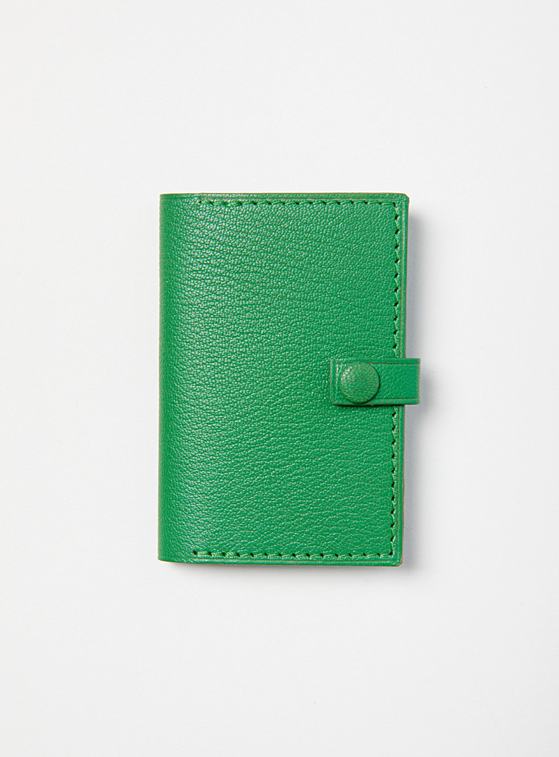Bouquet Green Plain card case