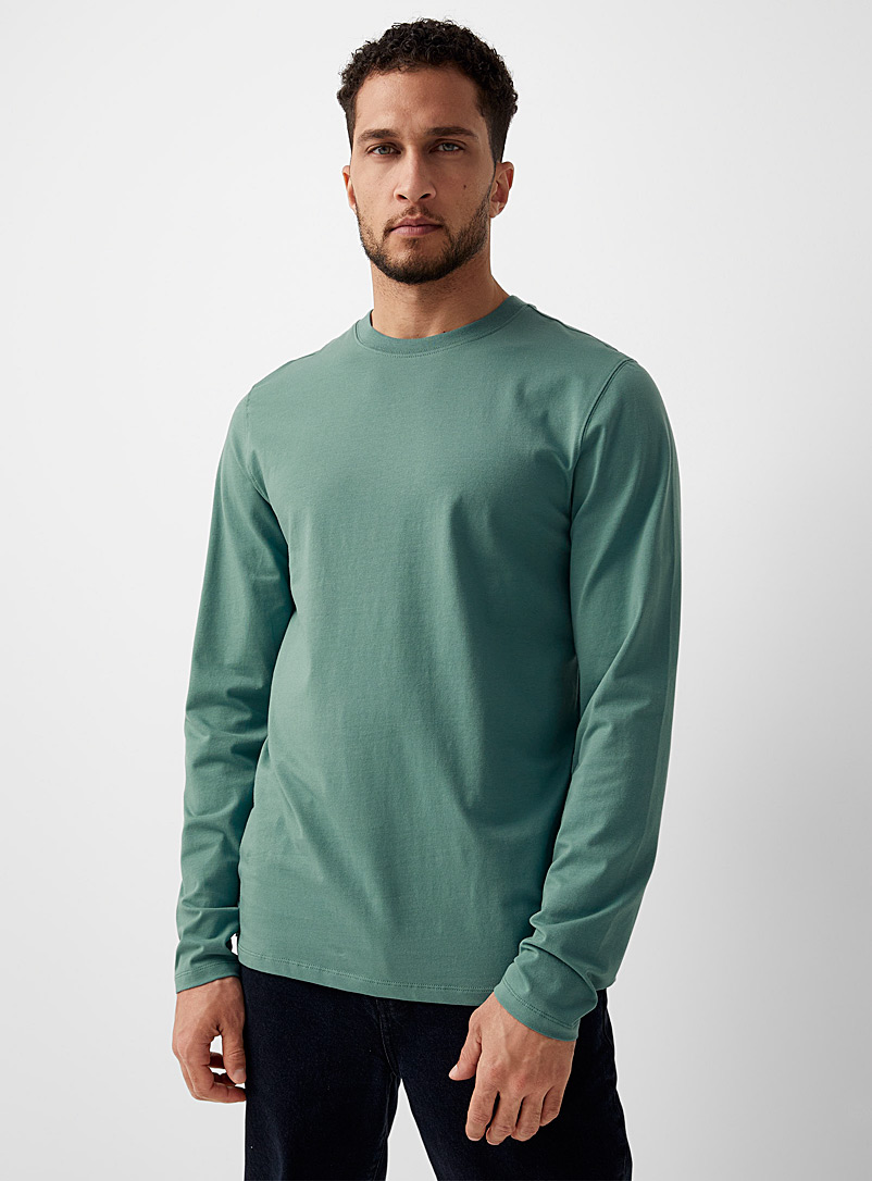 Le 31 Kelly Green Organic cotton long-sleeve T-shirt for men