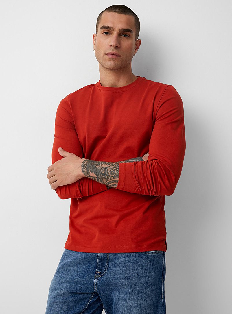 Stretch organic cotton long-sleeve T-shirt Standard fit, Le 31