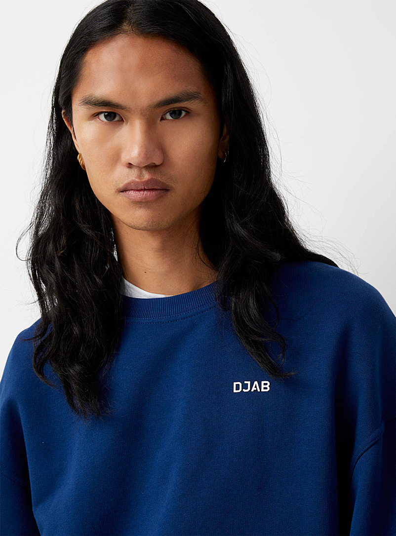 Djab Marine Blue Oversized script logo sweatshirt DJAB 101 for men
