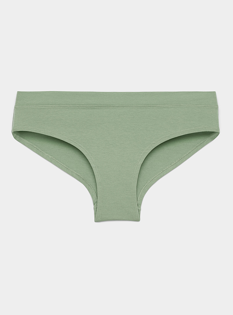 Miiyu Mossy Green Cotton modal hipster for women