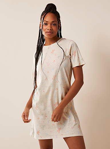 Organic cotton mini pattern nightgown, Miiyu