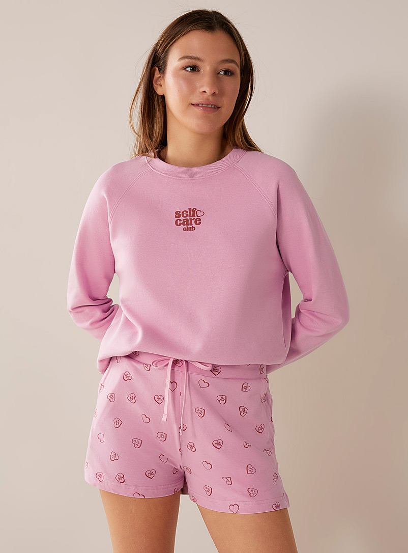 Miiyu x Twik Pink Playful pattern lounge short for women