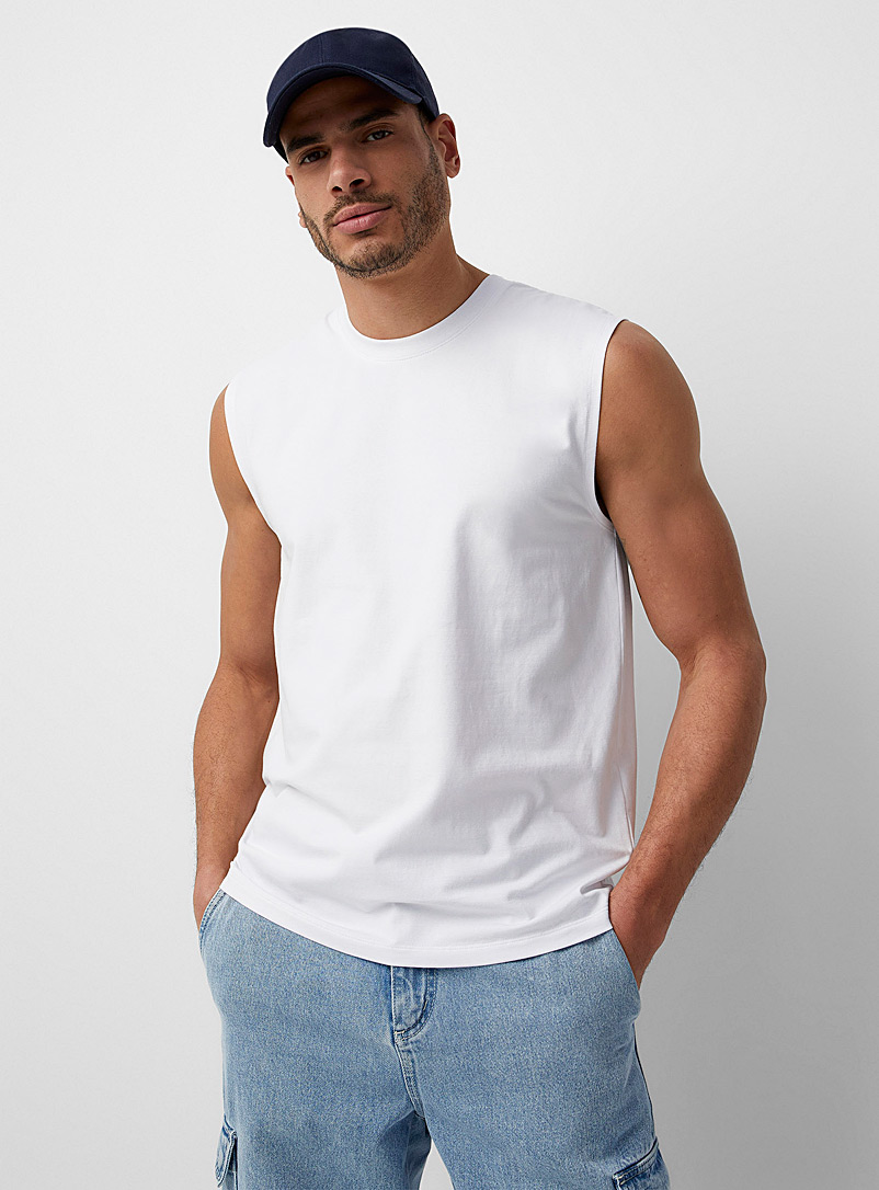 Le 31: Le t-shirt sans manches Blanc pour homme