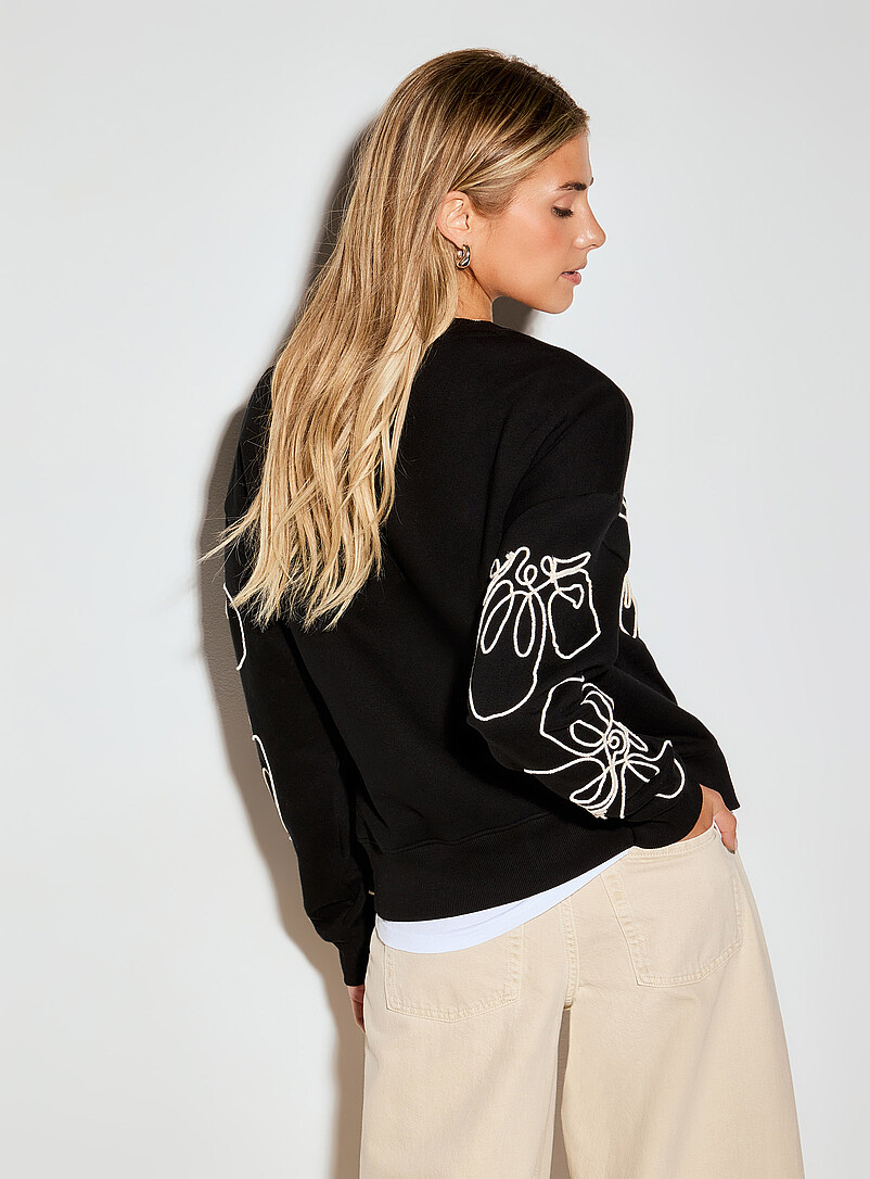 Embossed flowers sweatshirt | Icône | Women's Sweatshirts