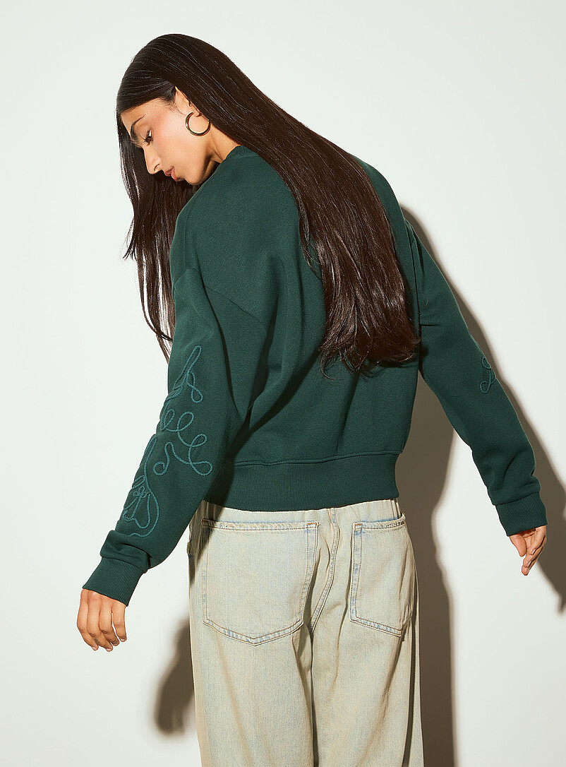 Embossed flowers sweatshirt | Icône | Women's Sweatshirts