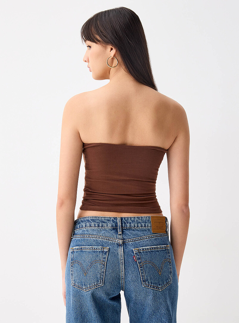 Twik Indigo/Dark Blue Organic cotton double-layer tube top for women