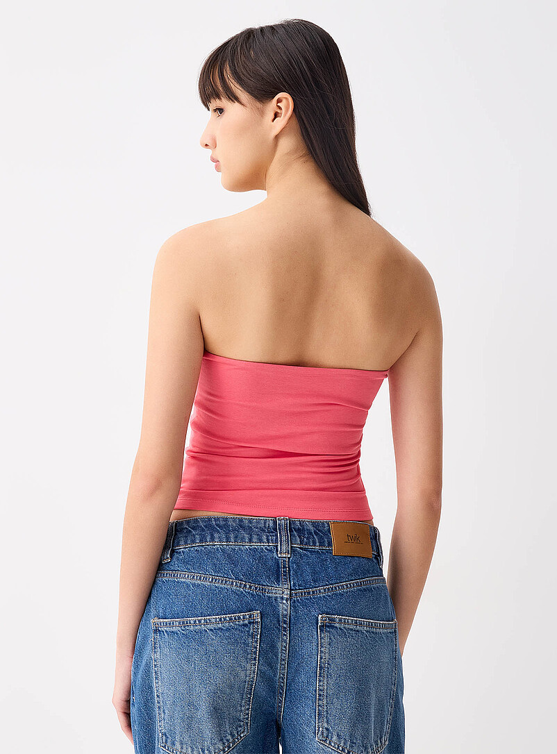 Twik: Le tube double &eacute;paisseur coton bio Rouge pour femme