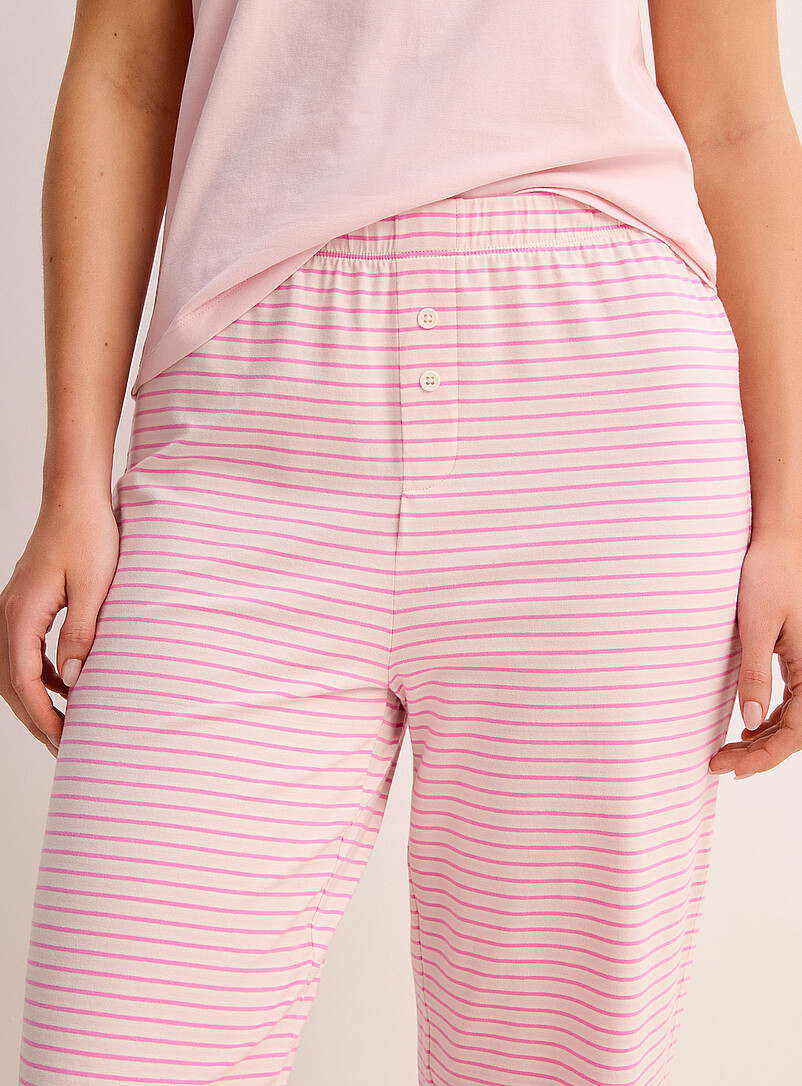 Miiyu x Twik Purple Straight-leg stretch pyjama pant for women