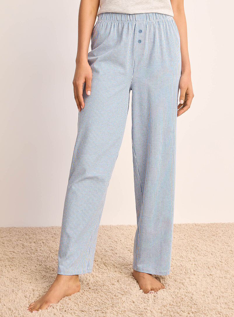 Miiyu x Twik Purple Straight-leg stretch pyjama pant for women