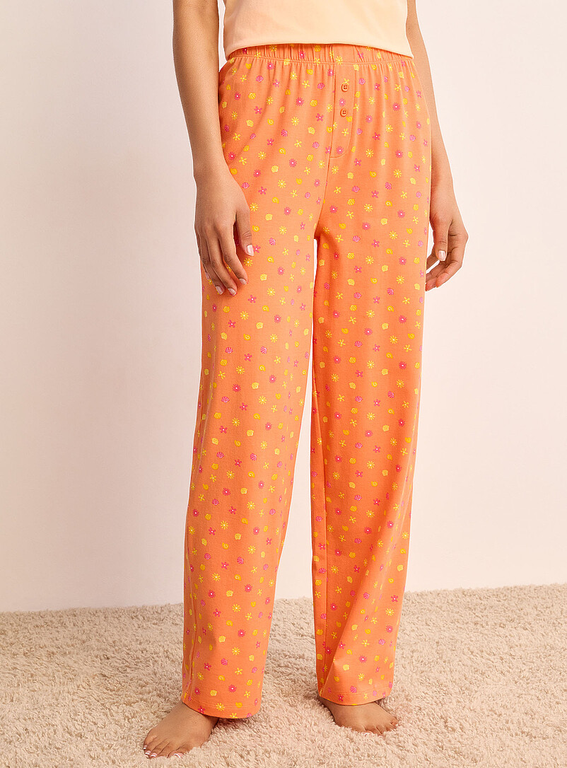 Miiyu x Twik Purple Straight-leg stretch pyjama pant for women