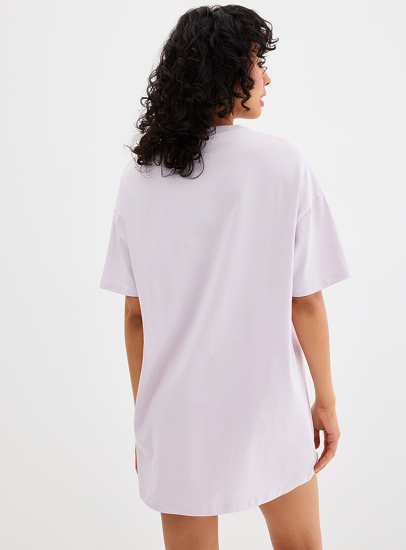 Miiyu x Twik: Le t-shirt de nuit d&eacute;contract&eacute; ludique Gris &agrave; motifs pour femme