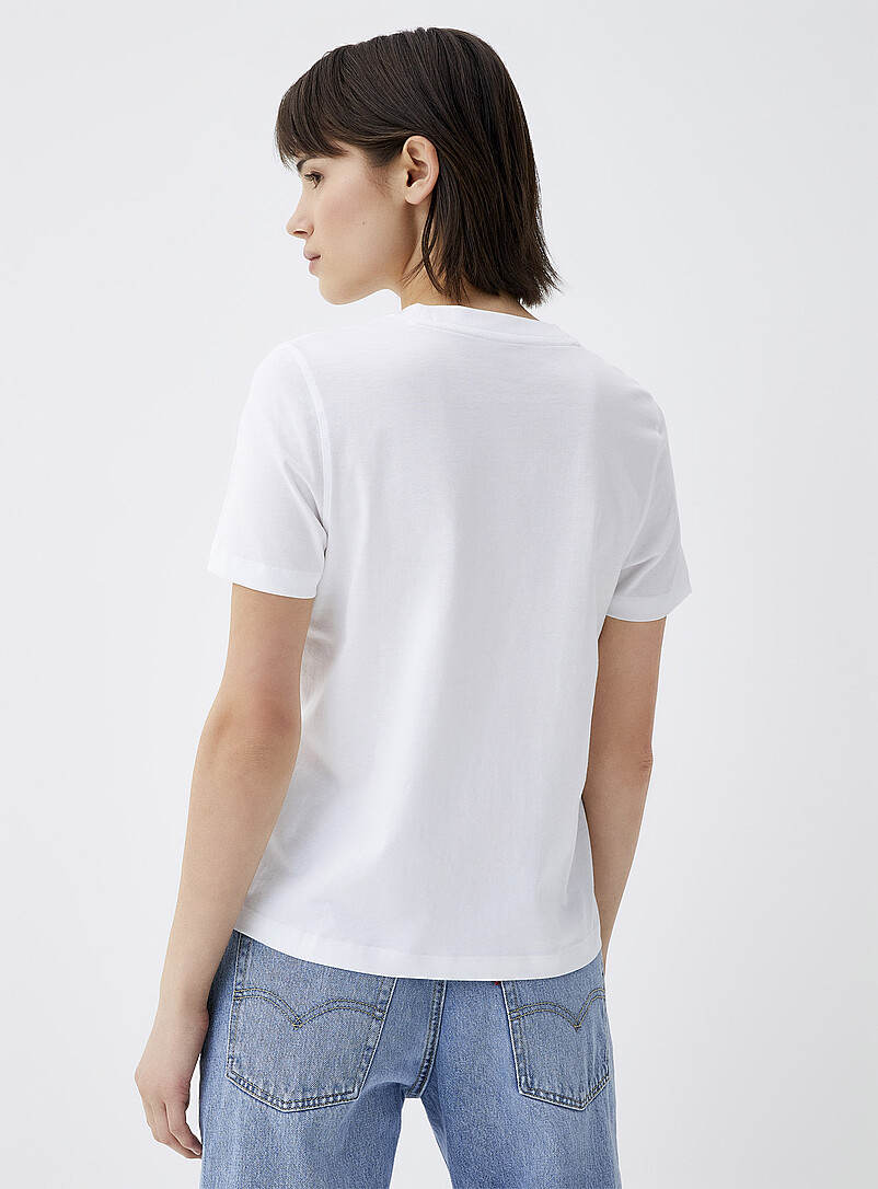 Twik Ecru/Linen Short-sleeve crew-neck tee <b>Relaxed fit</b> for women