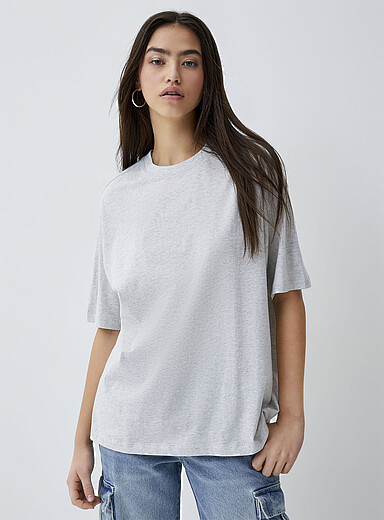 Le t-shirt col rond manches courtes <b>Coupe ample</b>