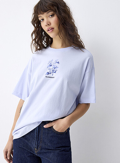Twik Blueberries Oversized graphic-print T-shirt for women
