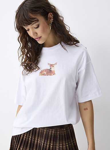 Le t-shirt ample imprim&eacute; graphique