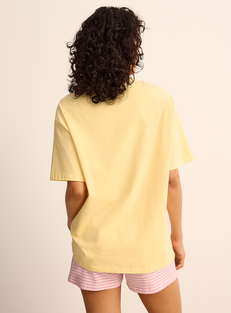 Miiyu x Twik Ecru/Linen Playful print loose T-shirt for women