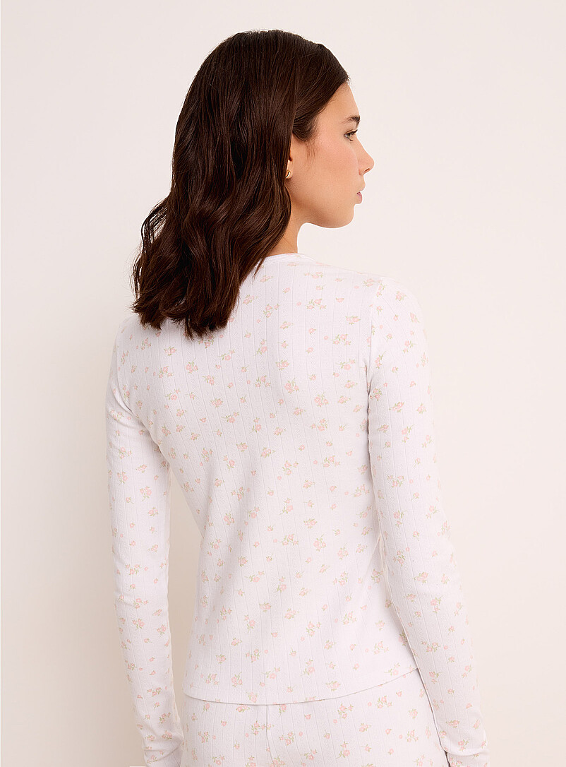 Miiyu x Twik Golden Yellow Pointelle knit cardigan for women