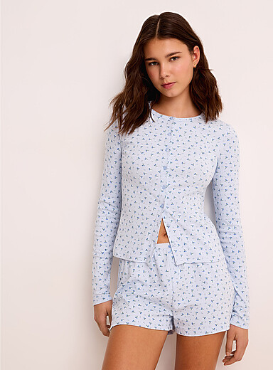 Le short pyjama tricot pointelle taille feston