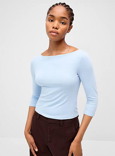 Le t-shirt col bateau manches 3/4