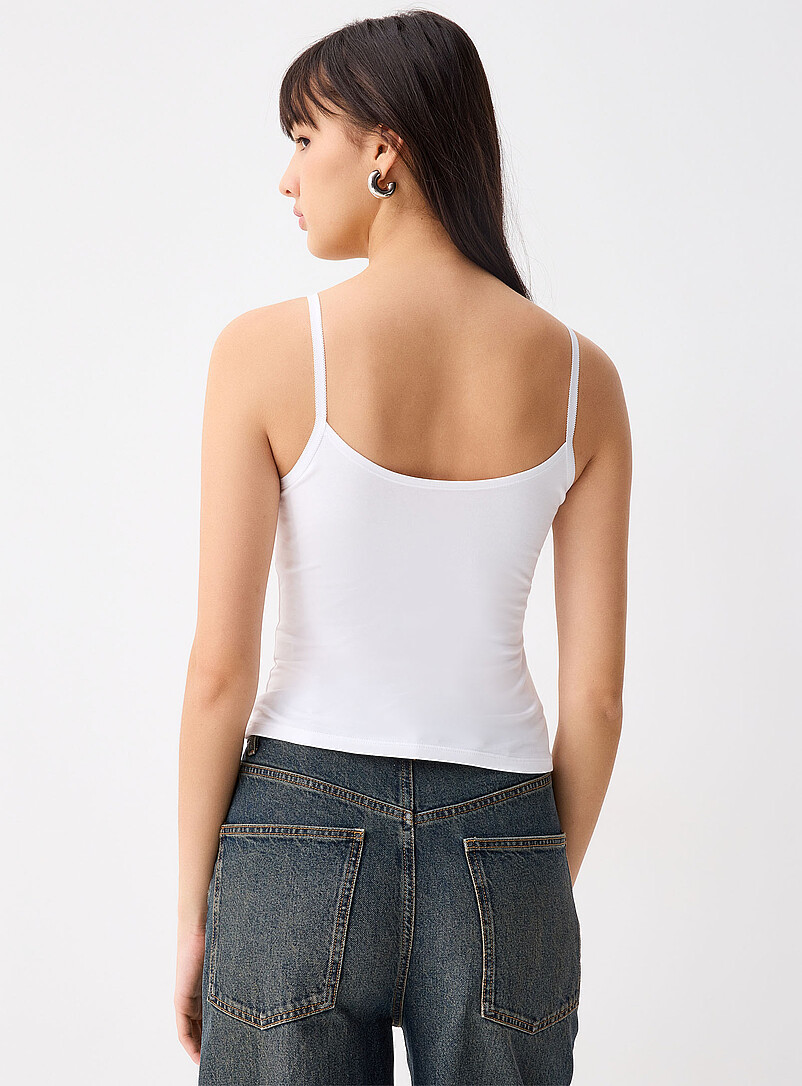 Twik: La camisole centre fronc&eacute; Bleu moyen - Ardoise pour femme
